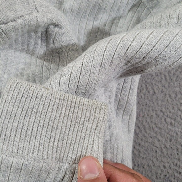 Angelo Litrico Sweater Mens Large Gray Full Zip Mock Neck Crafted Goods Dadcore - Picture 10 of 11